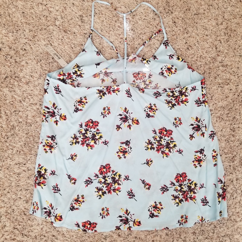 NWT Blue floral Tank - Picture 2 of 2
